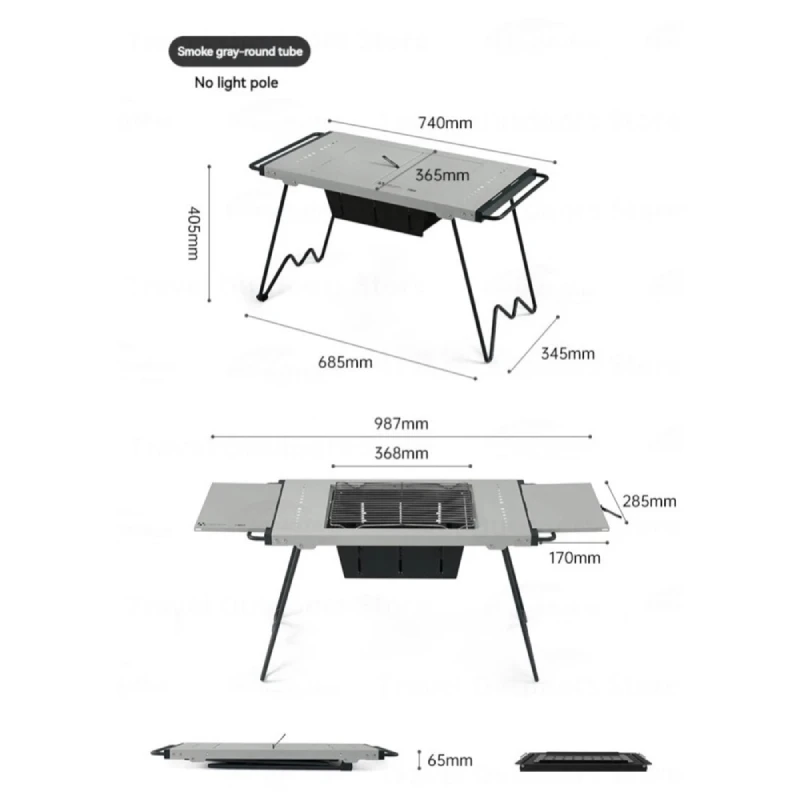 میز باربیکیو تاشو نیچرهایک مدل CNK2300CW014