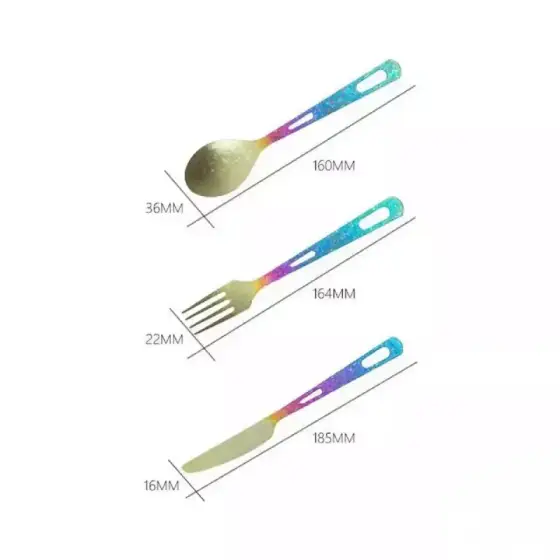 ست قاشق، چنگال و چاقو تیتانیومی ماونتین هایکر مدل SZK1047