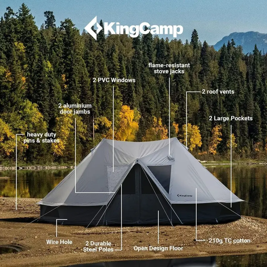 چادر گلمپینگ کینگ کمپ (KingCamp Khan) مدل KT2401_GREY