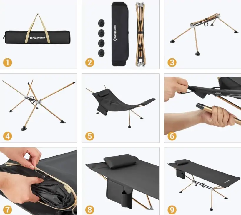 تخت تاشو کینگ کمپ (KingCamp Folding Bed) مدل KC2140