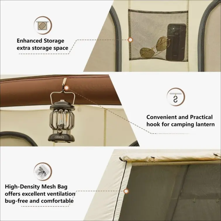 چادر بادی کینگ کمپ (KingCamp Inflatable Tent) مدل KT2316_BEIGE
