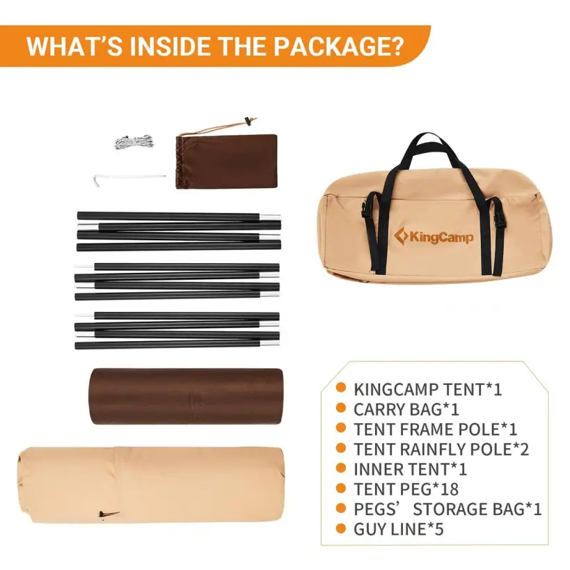 چادر 2 نفره کینگ کمپ مدل KHAKI-KT2219