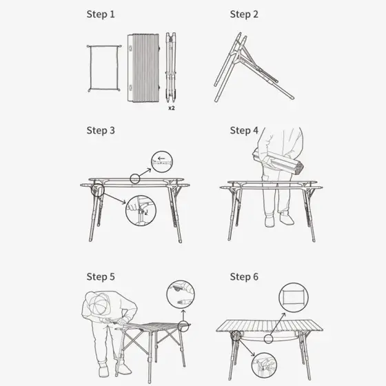 میز تاشو نیچرهایک مدل NH19Z003-D