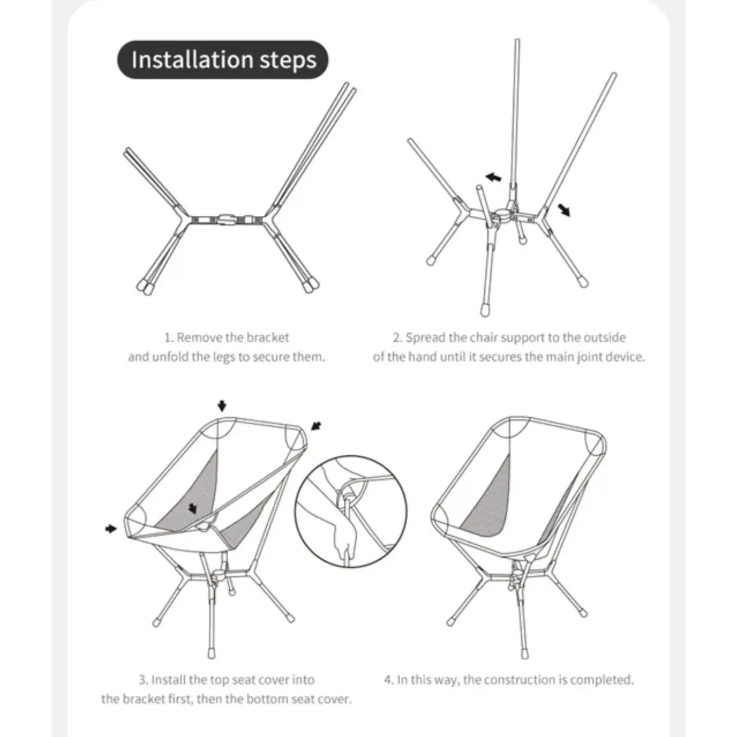 صندلی تاشوی YL01 نیچرهایک مدل CNK2550JJ013