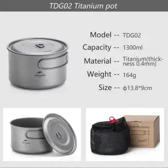 قابلمه تیتانیوم نیچرهایک مدل NH18T202-B