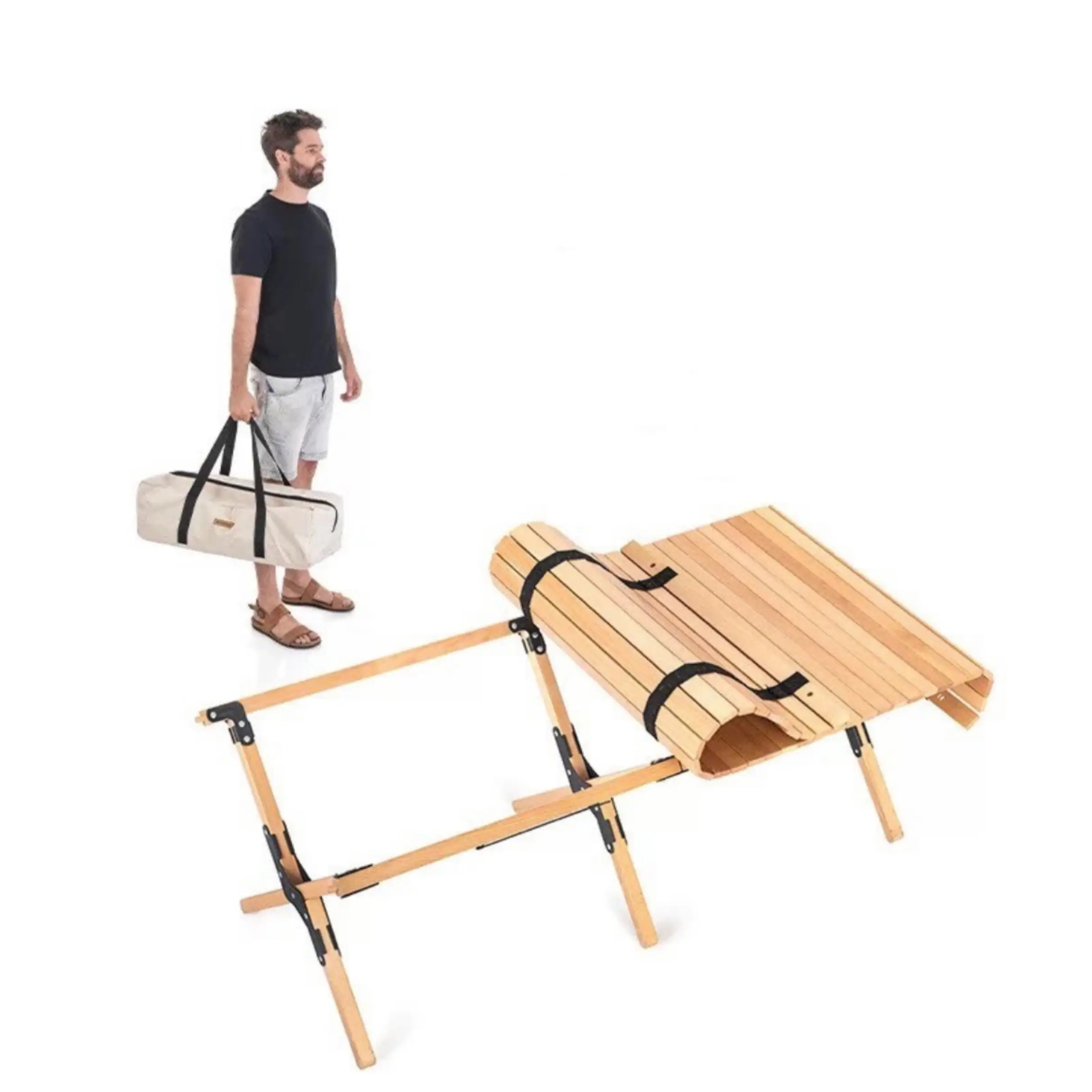میز تاشو چوبی کمپینگ نیچرهایک NH19JJ009 (دو سایز)