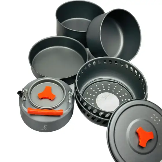 ست ظروف اشپزی و اجاق کمپینگ