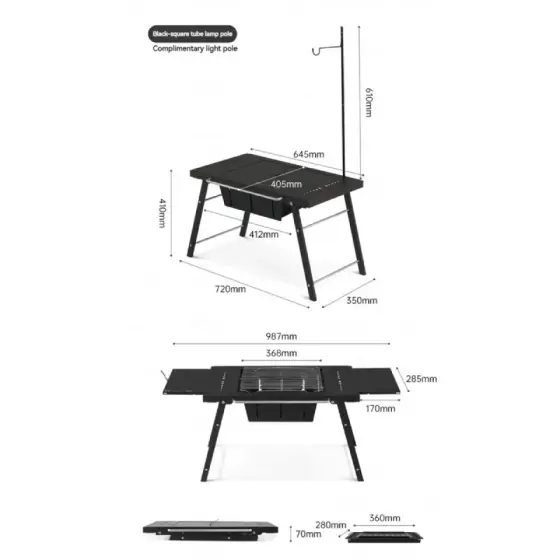 میز باربیکیو تاشو نیچرهایک مدل CNK2300CW014