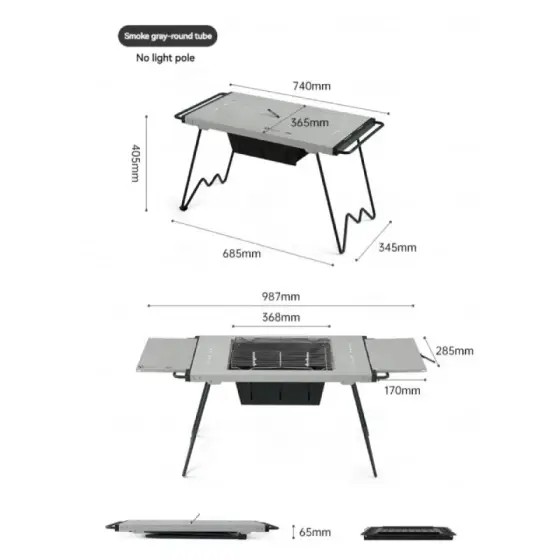 میز باربیکیو تاشو نیچرهایک مدل CNK2300CW014